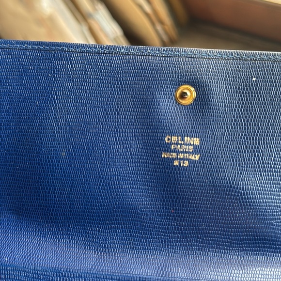 Celine Blue Large Leather Wallet - Picture 6 of 9
